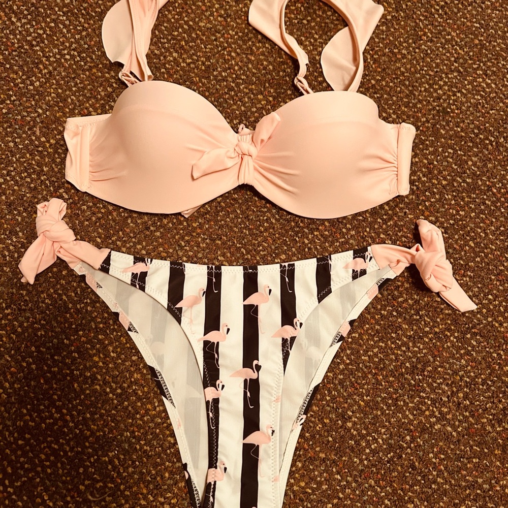 Pink Flamingo Bikini Set NWOT